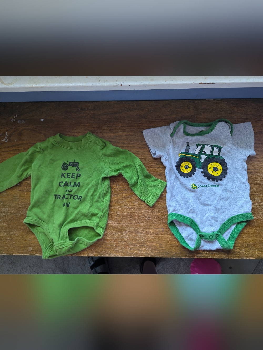 Tractor-Themed Bodysuits 3-6m